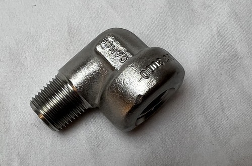 1/2" NPT 90° Street Elbow 316 Stn. steel #3000 Camco Brand - Picture 4 of 4
