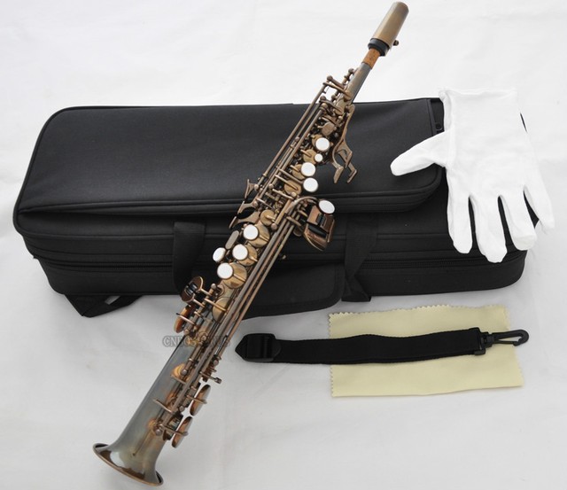 Professioanl JINBAO Antique Eb Sopranino Saxophone Sax Low Bb High F