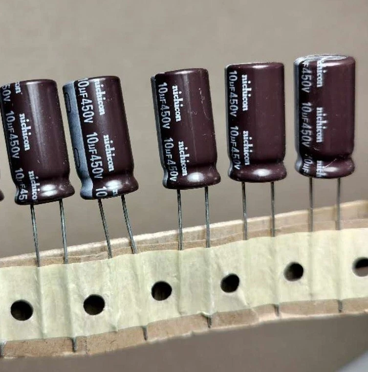 5pcs Nichicon 10uf 450v Radial Electrolytic Capacitors 450v10uf CY Series Japan