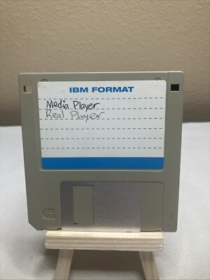 Vintage 1990s Real Player Installer 3.5'' Floppy Disk Software
