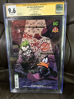 Joker / Daffy Duck 1 CGC 9.8 Regular & Signed 9.6 Greene Variant