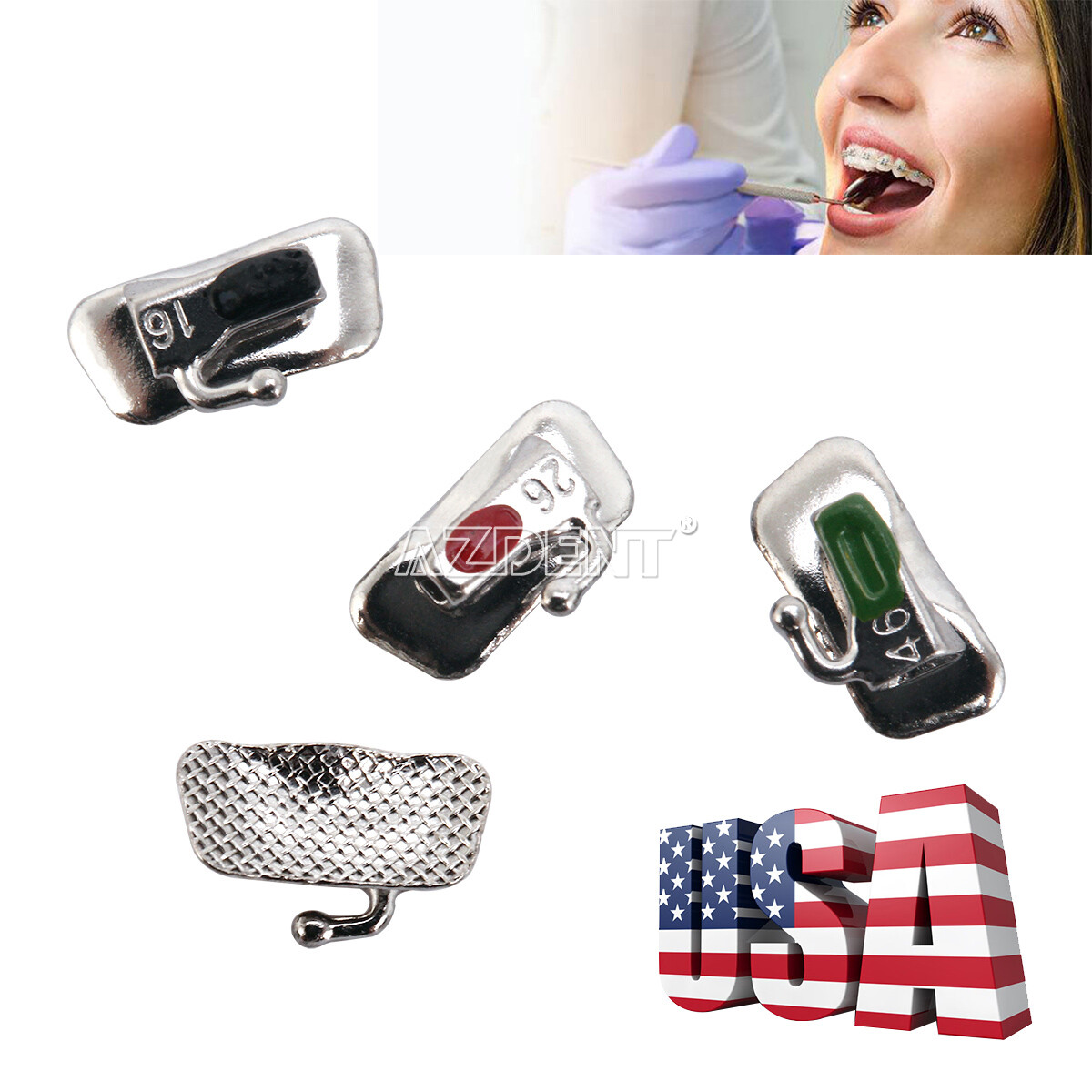 Boonsable Orthodontic Buccal Tube AZDENT Dental Orthodontic Bondable Buccal Tube ...