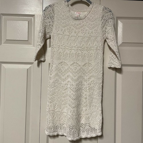 Cat \u0026 Jack Lined Sweater Dress White 