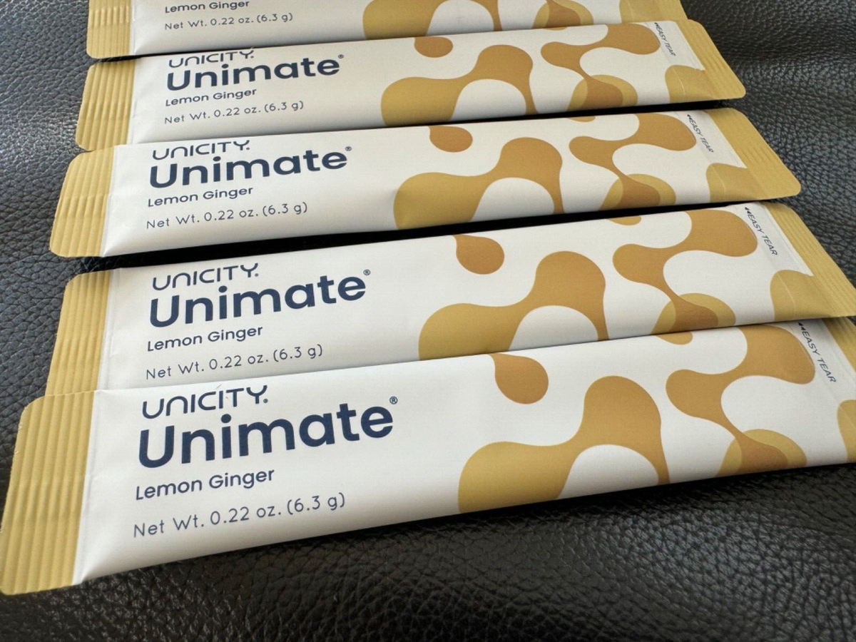 Unicity Unimate Yerba Mate Supplement LEMON GINGER 10 Packets
