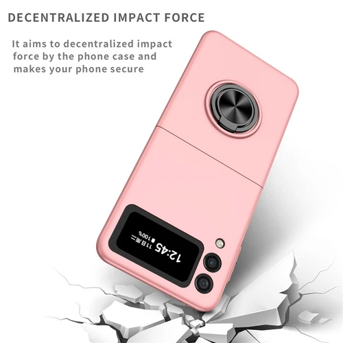 For-Samsung Galaxy Z Flip 4 3 5G Slim Matte Hard Case with Ring+Screen Protector - Picture 61 of 94