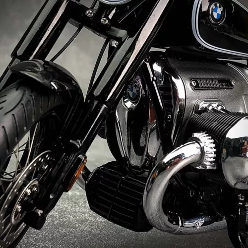 BMW Miniature 1/10 Scale Motorcycle Motor Bike Model R18 black Dealer's edition - Picture 9 of 12