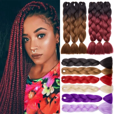 MARKENLOS Jumbo Box Braids Kunsthaar Extensions Hair Rasta Dread Flechthaar Zöpfe Flechten