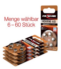 6-60 x ANSMANN Hörgerätebatterien,Hörgerä...