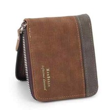 Mens RFID Blocking Leather Wallet Credit Card ID Holder Zipper Purse Waterproof