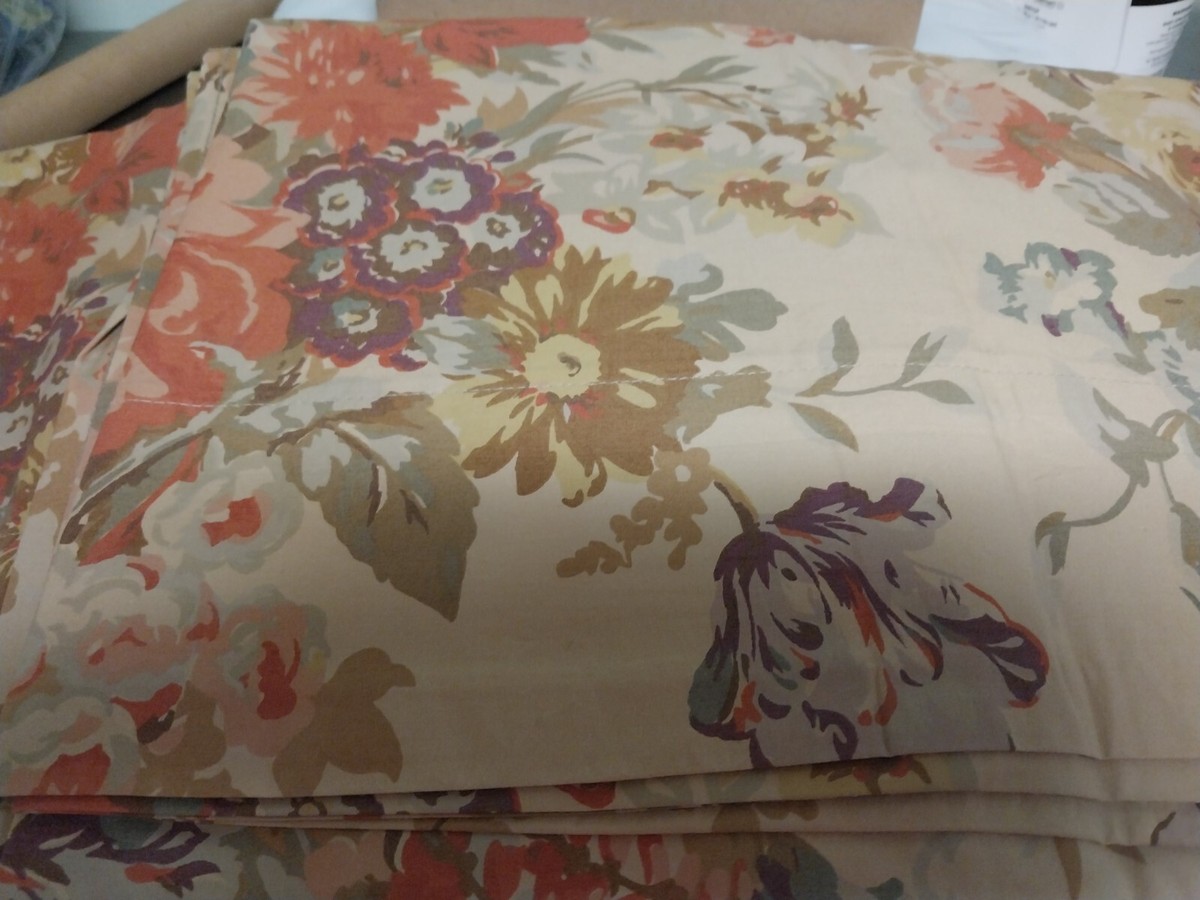 Ralph Lauren Kirsten Twin Flat Sheet-1993-Cotton-Subtle Colors-2Available