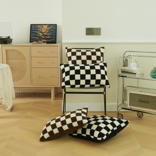 Schachbrettmuster Dekorative Kissenbezug Kissenhülle Checkerboard Cushion Cover - Bild 5 von 34