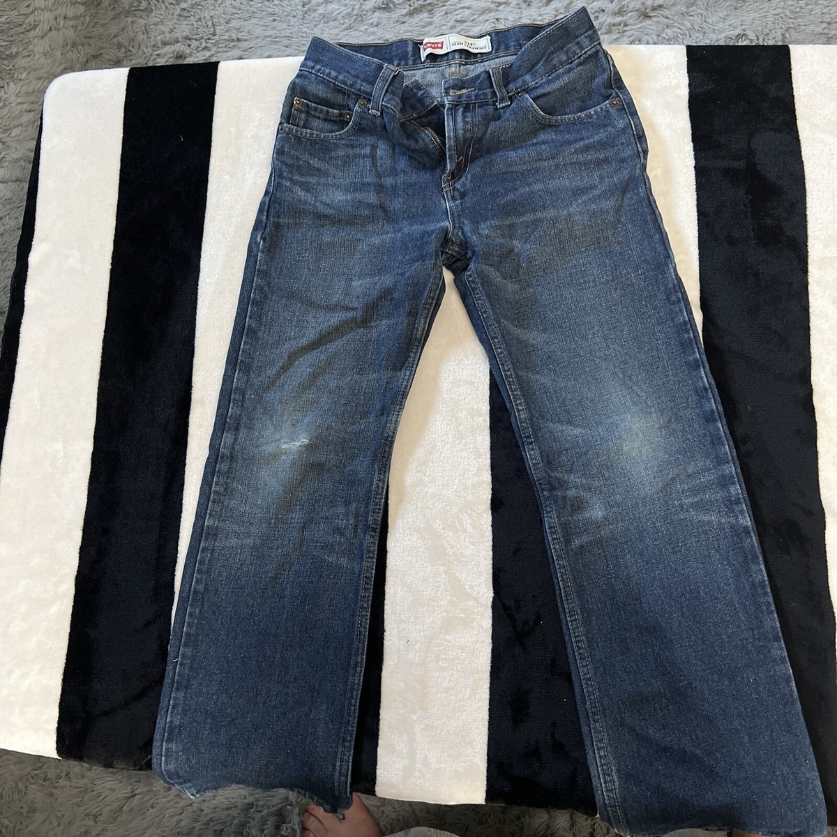 Jeans Levi's 514 Slim Straight Pour Garçon - Taille 25x25 - Bleu Délavé - Occasion Très Bon état