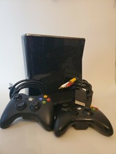 Microsoft Xbox360 S Black Console PLUS2 Controllers Power  AV Cable Model 1439