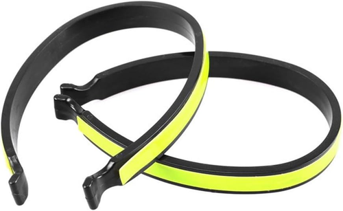 RoxNvm Hosenklammern Für Fahrrad - 4 Stück Elastische Hosenschutz-Clips Mit Reflektor