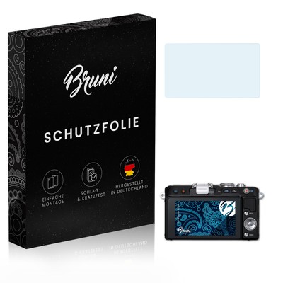 Bruni 2x Folie für Olympus E-PL3 Schutzfolie Displayschutzfolie