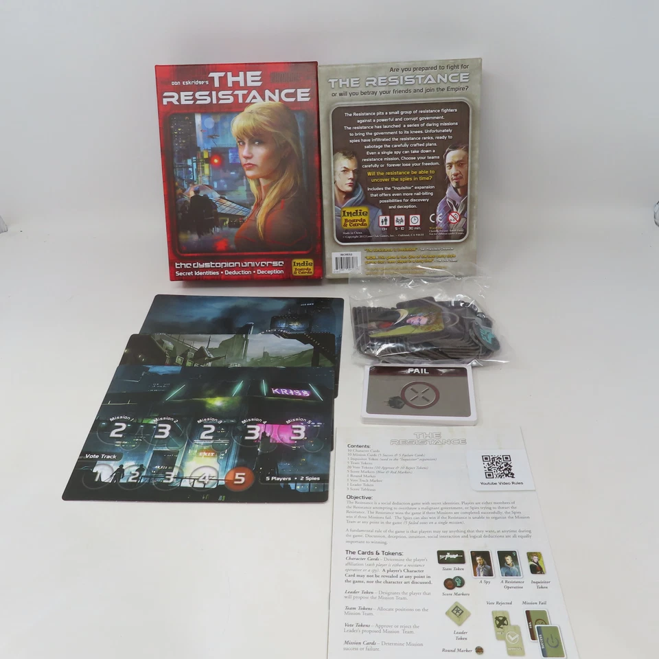Juego de de Deducción Social The Resistance Tableros y Cartas Indie Eskridge 2012 Completo Foto 2 de 4