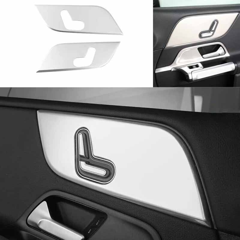 For Benz GLB 2020-2022 Titanium Car Interior Door Silver Panel Strip Cover Trim