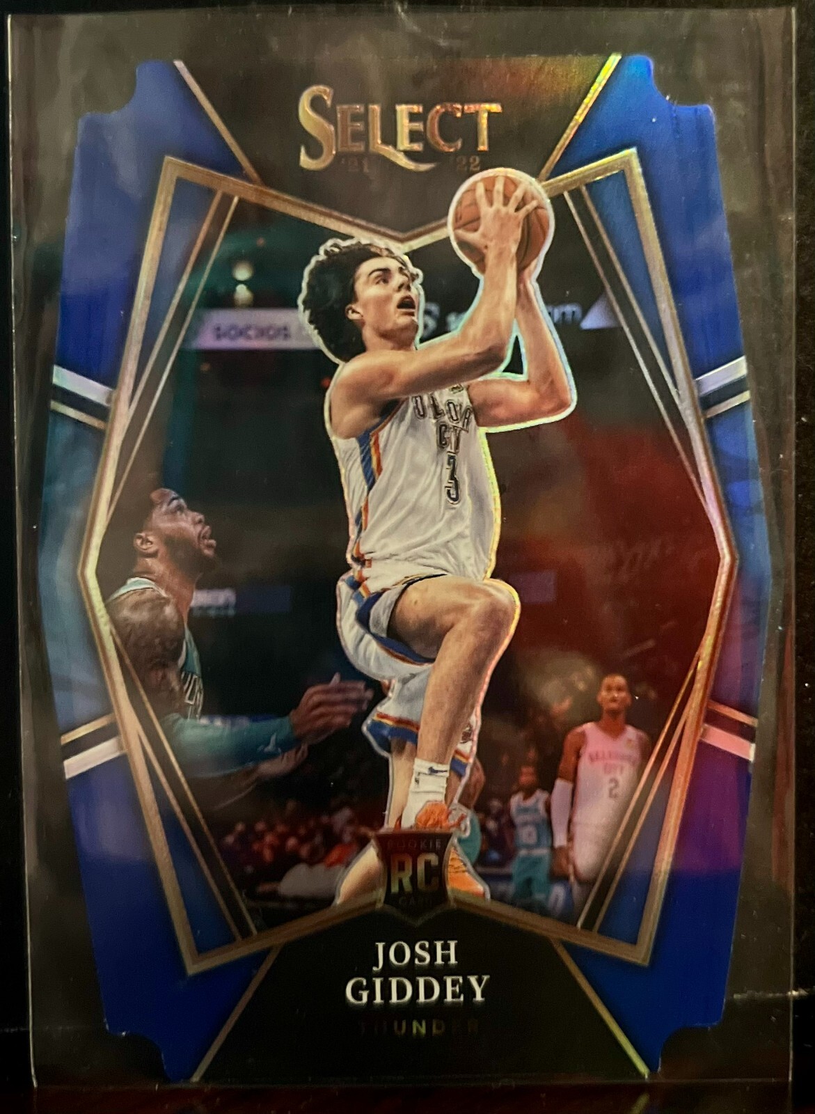 2021-22 Select Josh Giddey Rookie SP Premier Die-Cut Blue Prizm /249