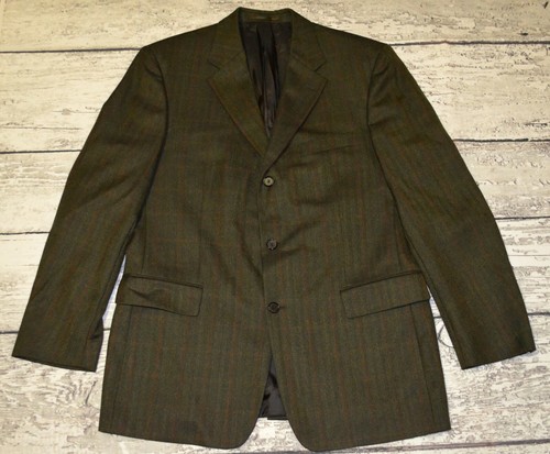 Vintage Hugo Boss Blazer Beige Kohler Suit Mens Classic Jacket Virgin Wool - Picture 6 of 12