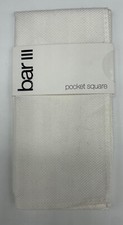 Bar III Men's Pocket Square  White  Solid  NEW MSRP: 35.