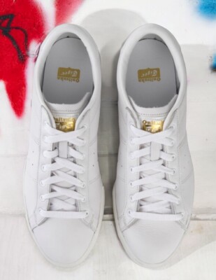 Adidas Onitsuka Tiger White Gold Premium Leather Mens 11.5 New DS