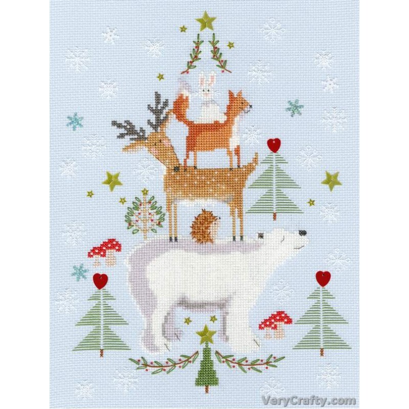 Snowy Stack Counted Cross Stitch Kit by Bothy Threads