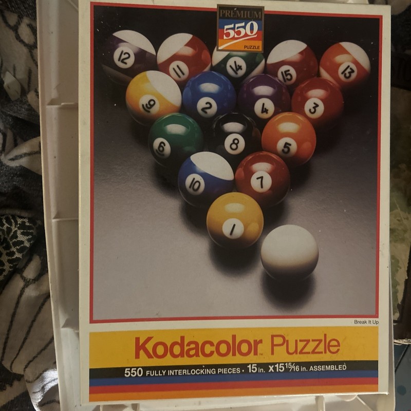 Rare Vintage Kodacolor 550 Piece Break It Up Pool Balls Made In USA