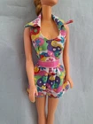 Vintage Barbie 1990s Dress n Fun Halterneck Playsuit Romper Outfit #10776