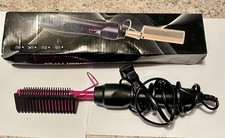 Hair Press Straightener Comb Pro Electric Beard Straightening Wigs Hot Pink Tool