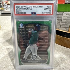 2023 Lazaro Montes Bowman Chrome Mega Box Green Refractor /99 PSA 10 GEM MT