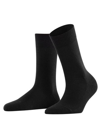 FALKE Women's Sensitive Berlin Socks, Wide Top, 8-10.5, Black (Black 3000)