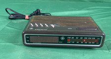 Vintage GE Digital Alarm Clock Radio Woodgrain Model 7-4612B Tested Works 1980s