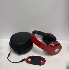 Beats by Dr. Dre Studio 1st Gen Red Wired Headphones With Case (Mint)