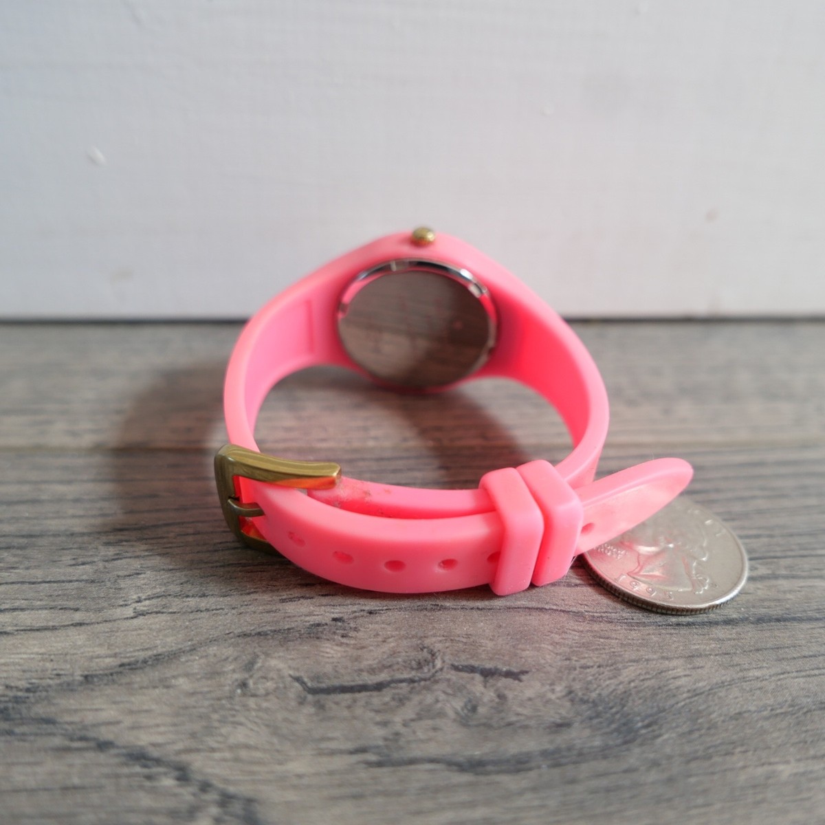 Kate Spade New York Pink Silicone Rumsey Watch Gold Tone Trim Fresh Battery NEW Kate Spade New York Mini Park Row Pink | Mercari main image 3