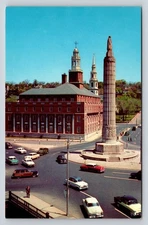 Vintage Photochrome Postcard View from Post Office Providence RI K-2380