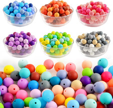 150Pcs 30 Colors Silicone Beads for Keychain Making Kit 15Mm Loose