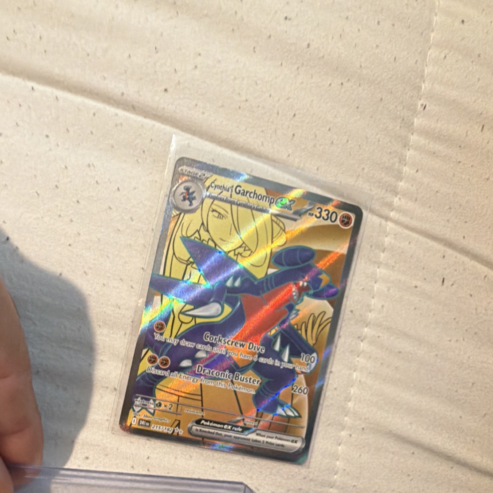 Pokémon TCG Cynthia's Garchomp ex SV10 215/182 Full Art Holo Ultra Rare 330HP