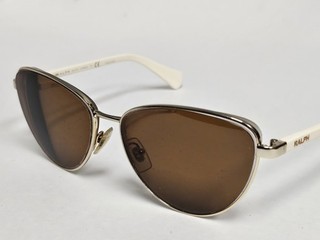 Ralph Lauren White & Metal Cat Eye Designer Glasses Frames