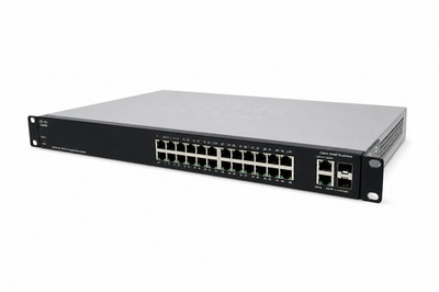 Cisco SG200-26 26-Port Gigabit Smart Switch, 2x miniGBIC (SFP), Rackmontage