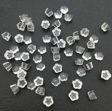 500PCS Silicone Earring Backs, Soft Stoppers, Clear 500pcs flower