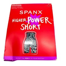 Spanx Higher Power Short Women 1X Very Black Shaper Seamless Tummy Control