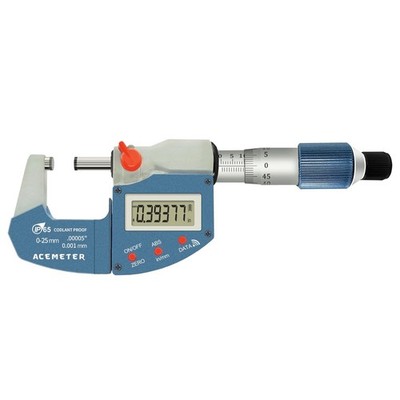 Digital Micrometer Metric & Inch, 0.00005'' Resolution, 0.0001'' Accuracy Stain...