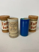 Vtg 3 EMPTY Edison Record Boxes, One Cylinder Chipped 3132 Reminiscences Ireland