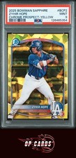 Zyhir Hope 2025 Bowman Sapphire #BCP2 Chrome Prospect-Yellow PSA 9 /75