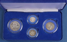 AUSTRALIA 1959 QEII Melbourne silver proof set in custom case. Ren cat $1425.
