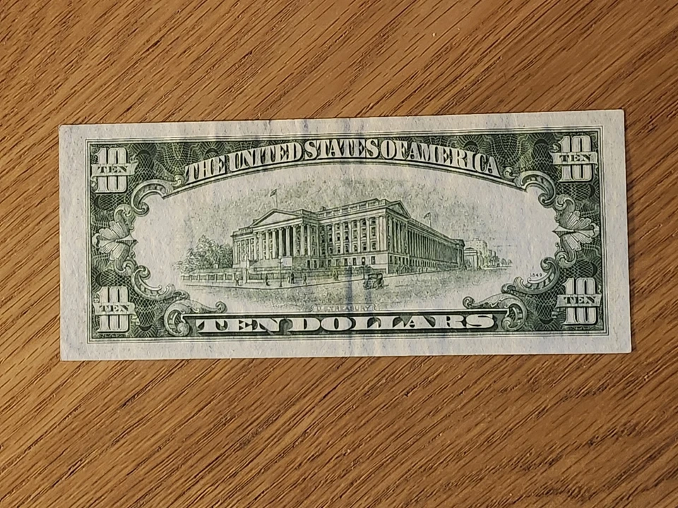 1950 A $10 "STAR NOTE" NEW YORK DISTRICT B11083607* - Image 2 of 4