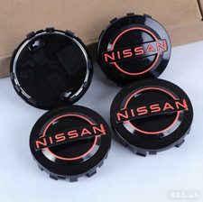 4 X 2.5in For Nissa 2021-2024 Wheel Center Hub Caps Blackred-gloss 40342-6ta1a