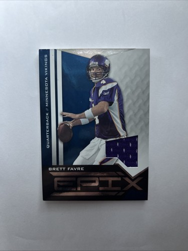 2010 Panini Epix Brett Favre Game-Worn Jersey Patch Relic Minnesota Vikings RARE