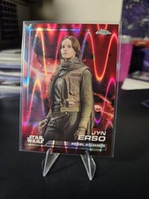 Jyn Erso 2024 Topps Chrome Star Wars 119 Red Ray Wave Refractor Card Rogue One