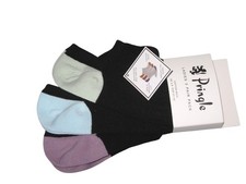 BNWT PRINGLE  Ladies Tipped Low Cut  Trainer Socks    3 Pairs   Black